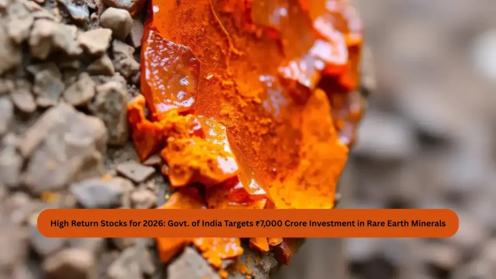 High Return Stocks for 2026: Govt. of India Targets ₹7,000 Crore Investment in Rare Earth Minerals