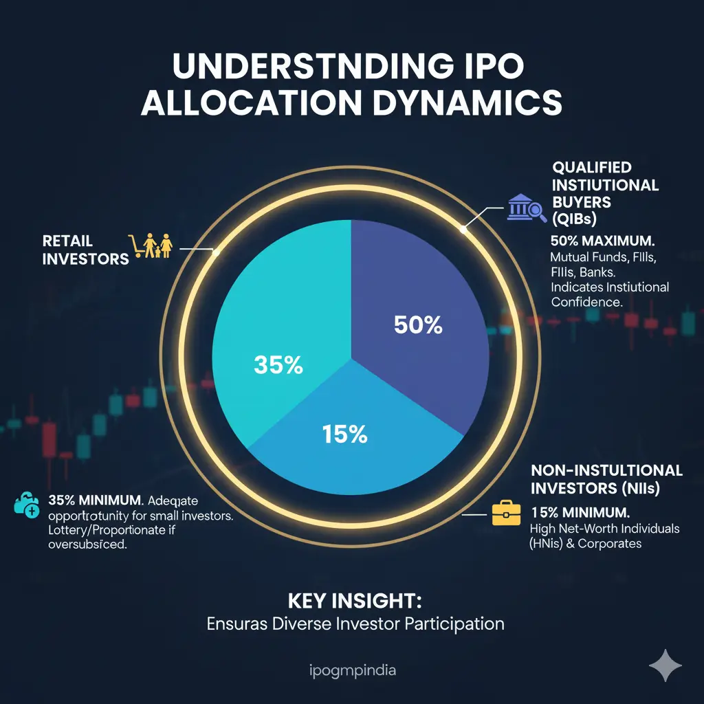 Pie Chart Of Vidya Wires IPO Infographics Of Allocation Of Vidya Wires IPO