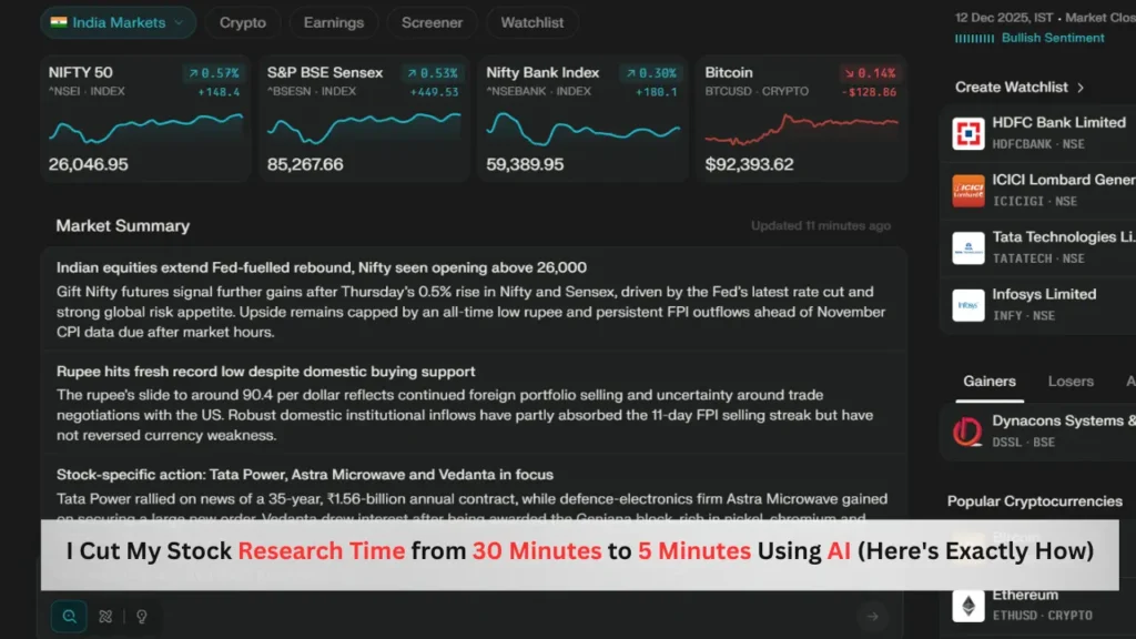 I Cut My Stock Research Time from 30 Minutes to 5 Minutes Using AI (Here's Exactly How) 1 I Cut My Stock Research Time from 30 Minutes to 5 Minutes Using AI Heres Exactly How