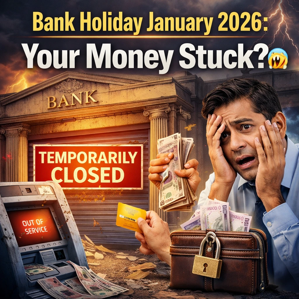 Bank Holiday in 2026: Your Money Stuck? 😱 | IPOGMPINDIA Bank Holiday January 2026 Your Money Stuck image