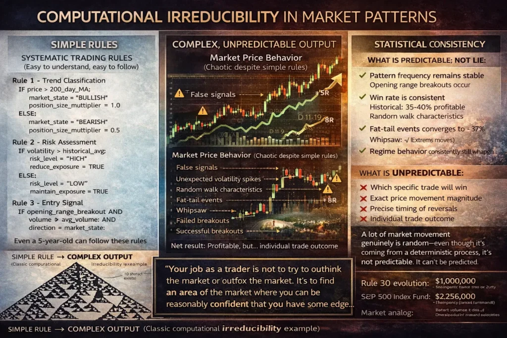 Visual representation of computational irreducibility