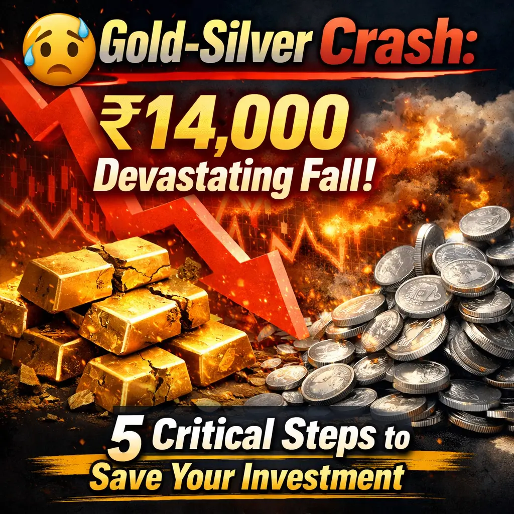😰 Gold-Silver Crash ₹14,000 Devastating Fall! 5 Critical Steps to Save Your Investment image