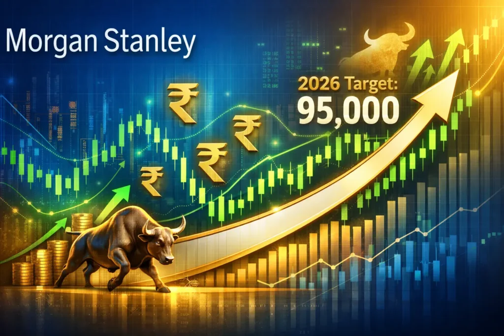 Morgan Stanley Predicts Sensex at 95,000 by December 2026 Golden Opportunity After 5 Years Image