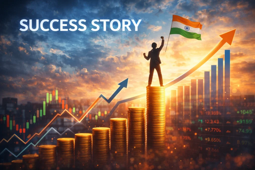 What is IPO Grey Market Premium (GMP)? Complete Guide 2026 | IPOGMPINDIA Success story visualization with trending upward charts Image