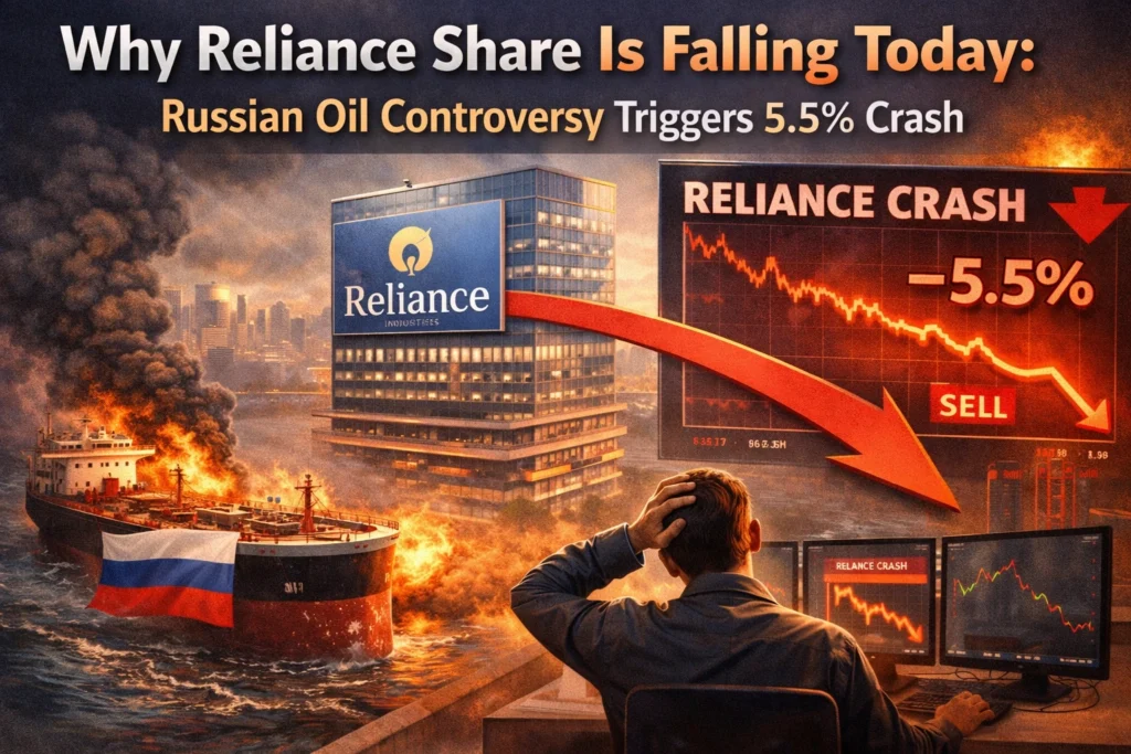 Why Reliance Share Is Falling Today Russian Oil Controversy Triggers 5.5% Crash image