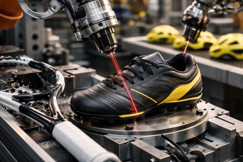 Close-up of advanced sports equipment