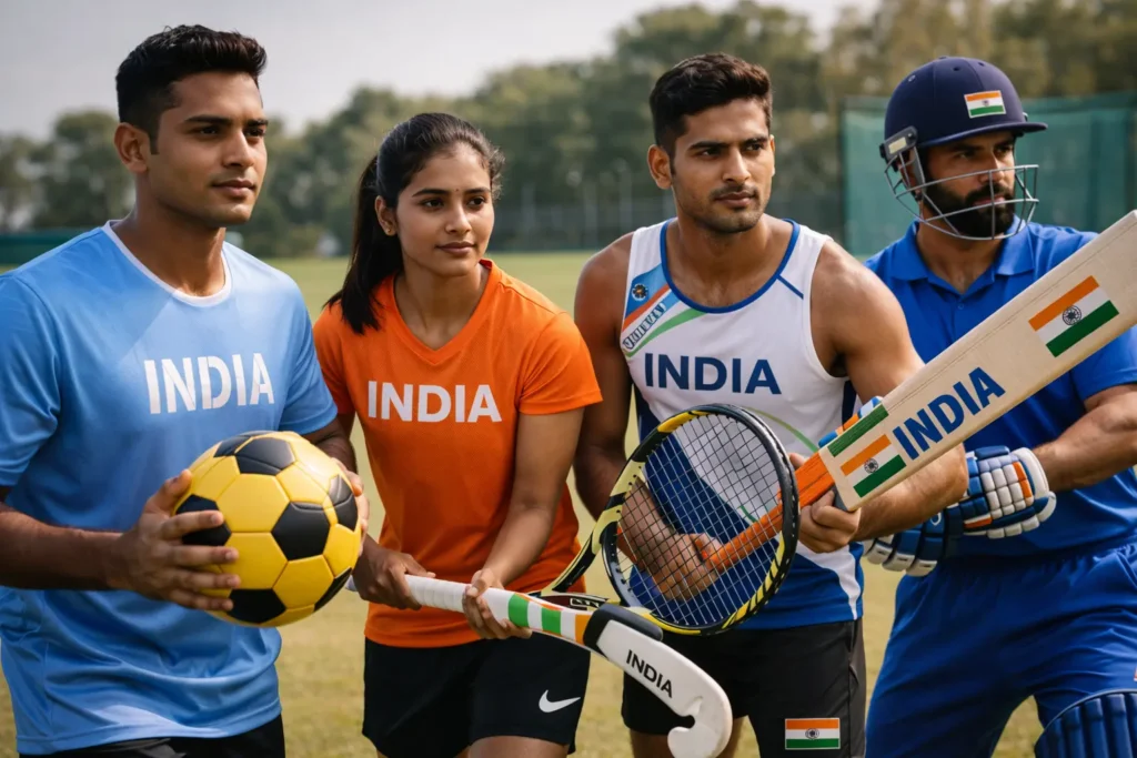 Indian athletes using locally manufactured sports equipment